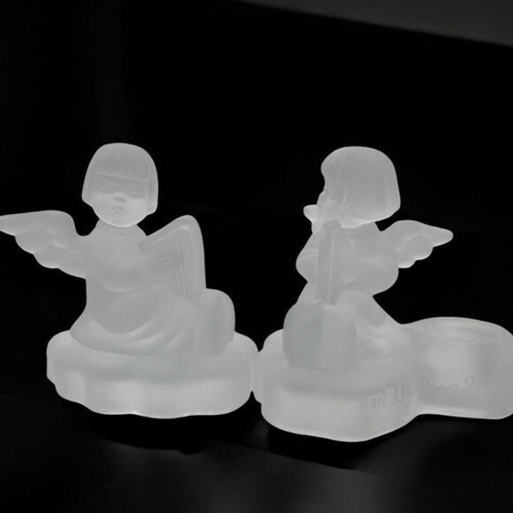 Vintage 1995 Avon Hummel Crystal Candlesticks‎ Lead Crystal Fine Collectibles
